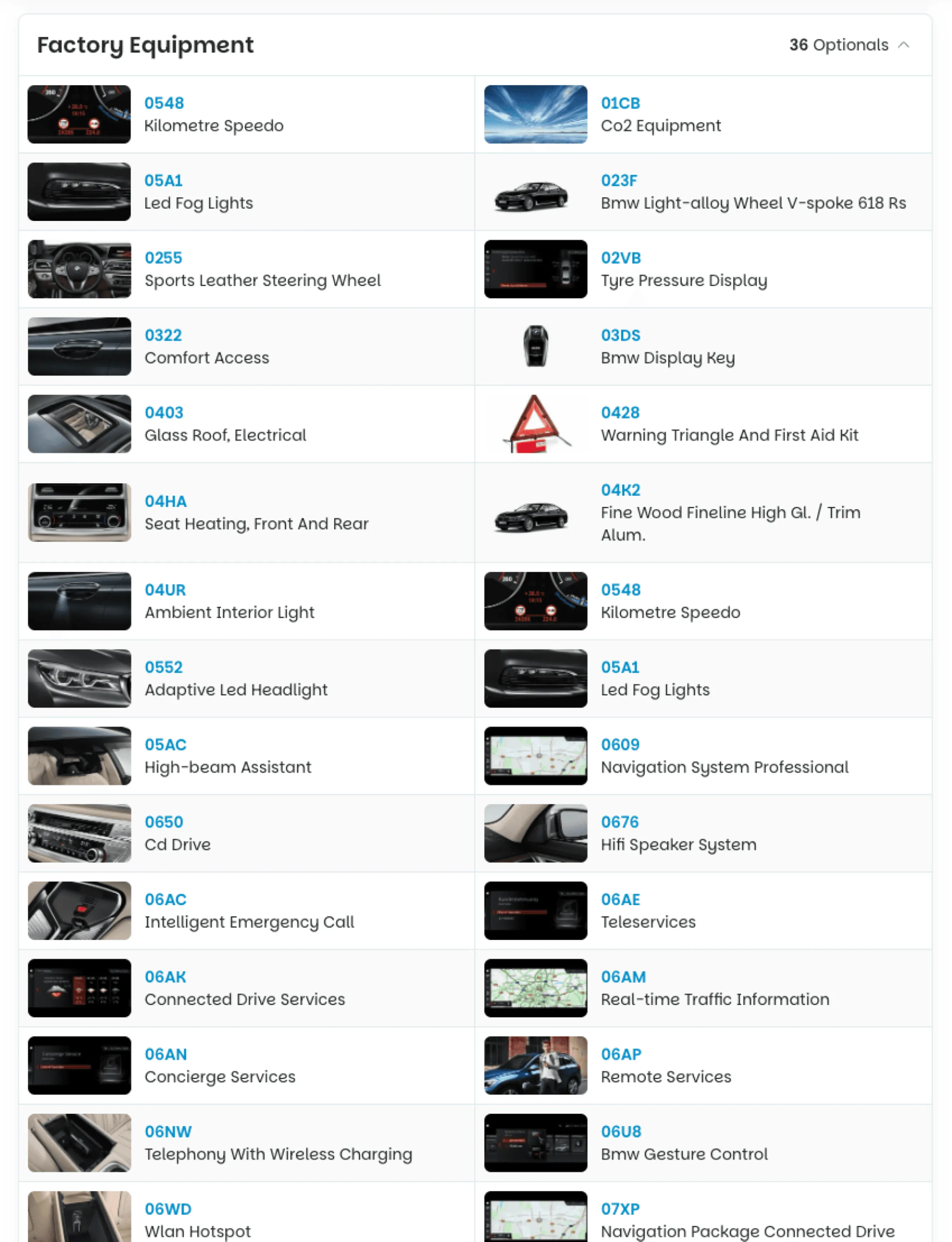 Report screenshot showing factory equipment